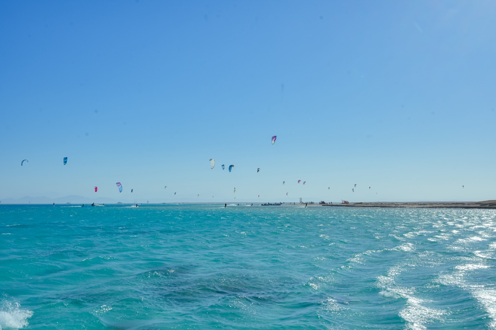 Kiters on the water, Red Sea
